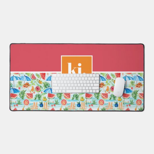 Leuke zomer stijlvol monogram bureaumat (Keyboard & Muis)