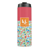 Leuke zomer stijlvol monogram thermosbeker (Voorkant)