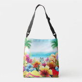 Leuke zomer strand scène 2 crossbody tas (Achterkant)