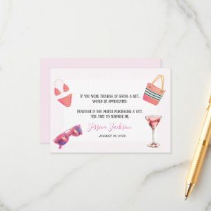 Leuke Zomer Zwembad Party Waterverf Sweet 16 Informatiekaartje