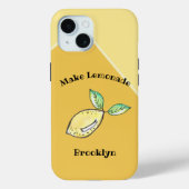 Leuke Zomercitroen Geel Naam Modern Schattige Kits Case-Mate iPhone Case (Achterkant)