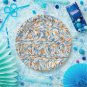 Leuke zomerkleuren verf Splatter Art Pattern Papieren Bordje (Feest)