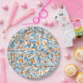 Leuke zomerkleuren verf Splatter Art Pattern Papieren Bordje (Feest)