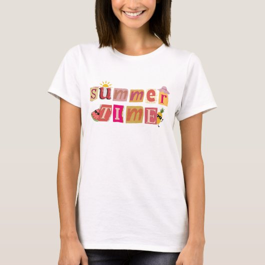 Leuke Zomertijd Bright Font T-shirt (Voorkant)