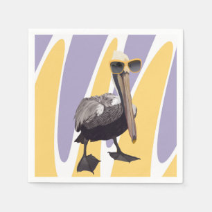 Leuke Zomervibes Pelikaan Vogel Servet