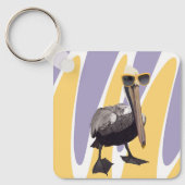 Leuke Zomervibes Pelikaan Vogel Sleutelhanger (Voorkant)