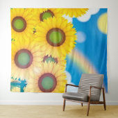 Leuke Zonnebloem Foto Achtergrond Tapijt Wandkleed (In Situ (horizontaal))