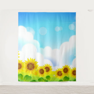 Leuke Zonnebloem Foto Achtergrond Tapijt Wandkleed