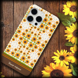 Leuke Zonnebloem Geel Uniek Patroon Aangepaste Naa iPhone 15 Pro Max Hoesje