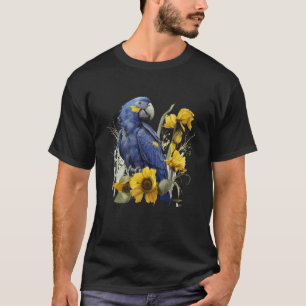 Leuke Zonnebloem Hyacint Macaw Blauwe Waterverf Pa T-shirt