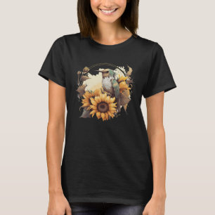 Leuke Zonnebloem Kolibrie Ornitholoog Birding B T-shirt