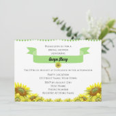 Leuke Zonnebloem Uitnodiging (Staand voorkant)