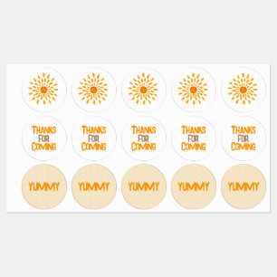 Leuke zonneschijn Favor stickers