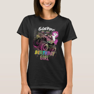 Leuke zus van een Monster Truck Meisje Verjaardag T-shirt