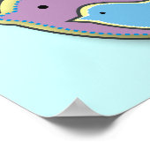 Leuke zwangere blauwe Birdies Posters (Hoek)