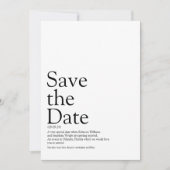 Leuke Zwart-wit Save the Date Definitie  (Voorkant)