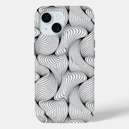 Leuke zwart-witte verweven lijnen Case-Mate iPhone case (Achterkant)
