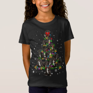 Leuke zwarte Cockapoo hond Kerstboom cadeau decor T-shirt