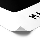 Leuke zwarte kat gepersonaliseerd poster (Hoek)