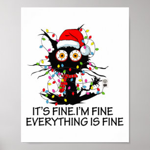 Leuke Zwarte Kat Het Is Goed Ik Ben Goed Alles Is Poster