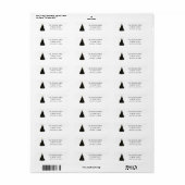 Leuke zwarte kat Meowy kerstboom terug adres Etiket (Full Sheet)