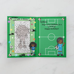 Leuke Zwarte Meisjes Voetbal Je Bent Een Doolhof V Kaart