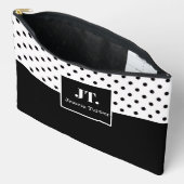 Leuke Zwarte Witte Stip Persoonlijke Naam Etui (Open)