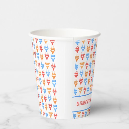 Leuke Zwembroek Zwembad Feest Persoonlijke Bachelo Papieren Bekers (Rechts)