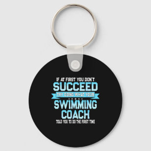 Leuke Zwemcoach Meme - Grappige Zwemmer Uitspraak Sleutelhanger
