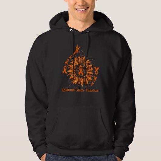 LEUKEMIA Awareness Sunflower Hoodie (Voorkant)