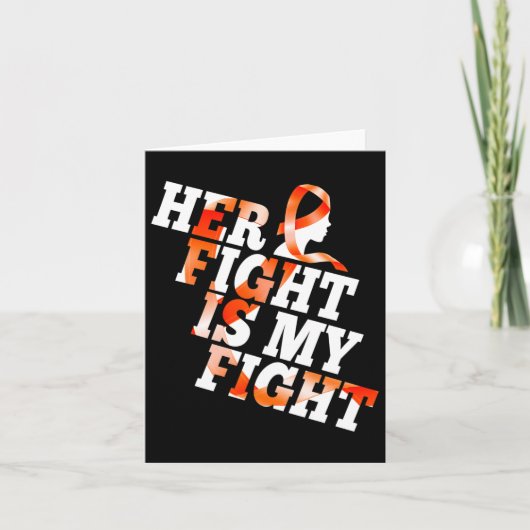 Leukemia Awareness Warrior Haar gevecht is mijn ge Kaart (Voorkant)