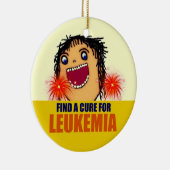Leukemia Guardian Angel Keramisch Ornament (Rechts)