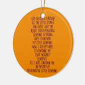 Leukemia Memorial gedicht Keramisch Ornament (Links)