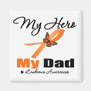 Leukemia Ribbon My HERO My Dad Magneet