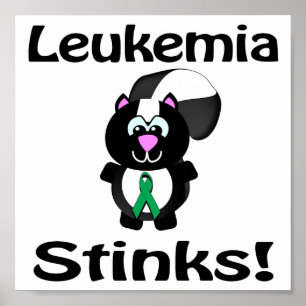 Leukemia Stinks Skunk Awareness Design Poster