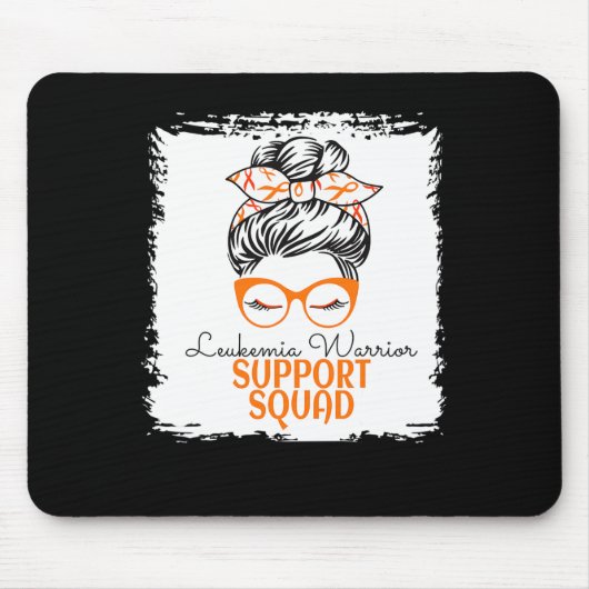 Leukemia Warrior Awareness Support Message Bun for Muismat (Voorkant)