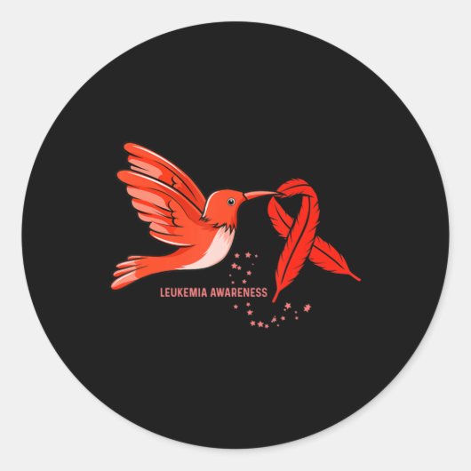 Leukemia Warrior  Leukemia Awareness  Ronde Sticker (Voorkant)