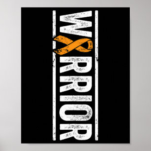 Leukemia Warrior - Verticaal Oranje kankerbewustzi Poster