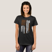 Leukemie 4 juli oranje bewustzijnslint Ameri T-shirt (Voorkant volledig)