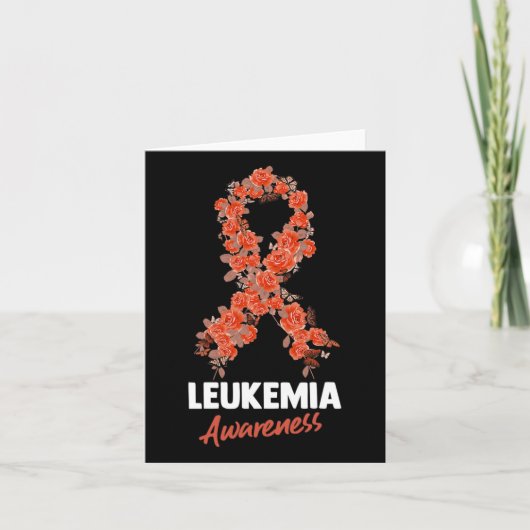 Leukemie Awareness Ribbon 2 Kaart (Voorkant)