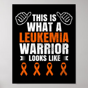 Leukemie Awareness Survivor Warrior Ribbon Recover Poster