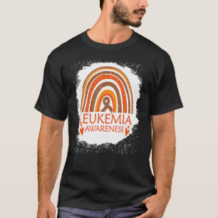 Leukemie Bewustheid Bleken regenboogribbel Oranje  T-shirt