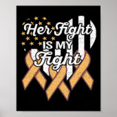 Leukemie Bewustheid Haar strijd is mijn strijd Poster (Voorkant)