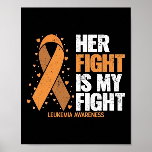 Leukemie Bewustheid Haar strijd is mijn strijd teg Poster (Voorkant)