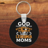 Leukemie Bewustheid Oranje lintje Sleutelhanger (Voorkant)