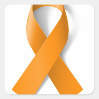 Leukemie Bewustheid Ribbon Vierkante Sticker