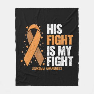 Leukemie Bewustheid Zijn strijd is mijn strijd teg Fleece Deken