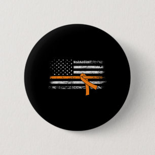 Leukemie Bewustmaking Amerikaanse vlag Ronde Button 5,7 Cm