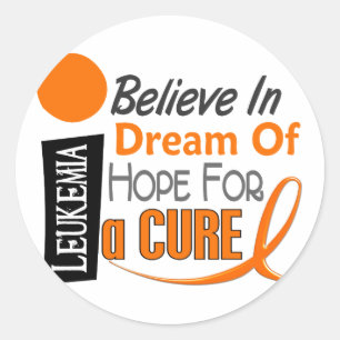 Leukemie Bewustmaking GELOOFT DREAM HOPE Ronde Sticker