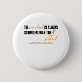 Leukemie Bewustmaking Koolstofondersteuning Ronde Button 5,7 Cm (Voorkant)